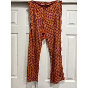 Pax Philomena Cotton Pants Cactus Print Gauzy Coastal Boho